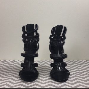 Schutz Black Sandals worn once Size 9